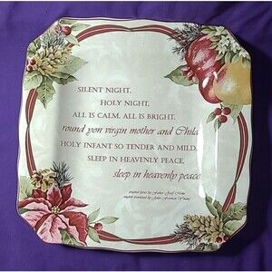 Thanksgiving Christmas Silent Night 222 Fifth Yuletide Celebration Plate